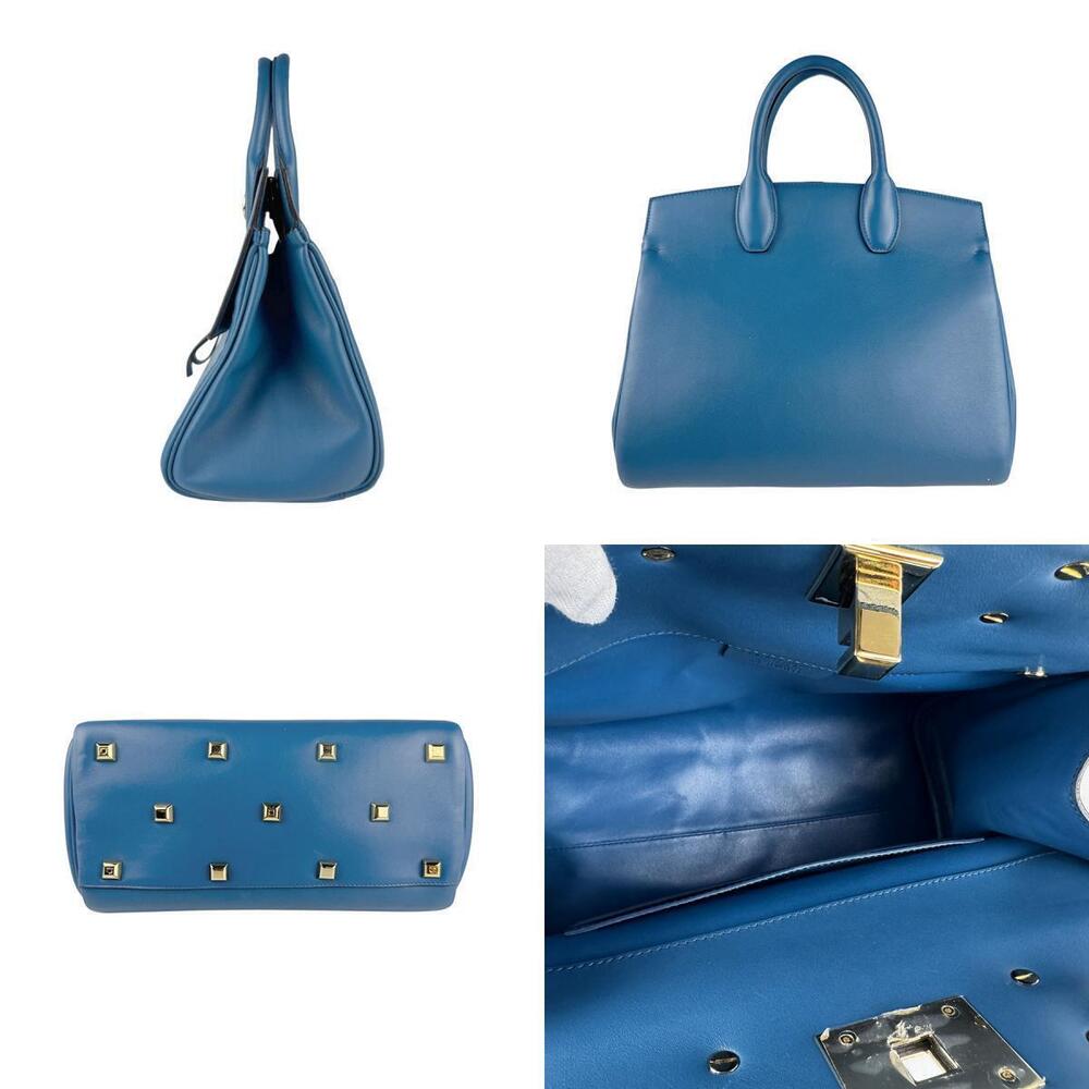 Salvatore Ferragamo Bag Shoulder blue leather 2way Gancini Blue